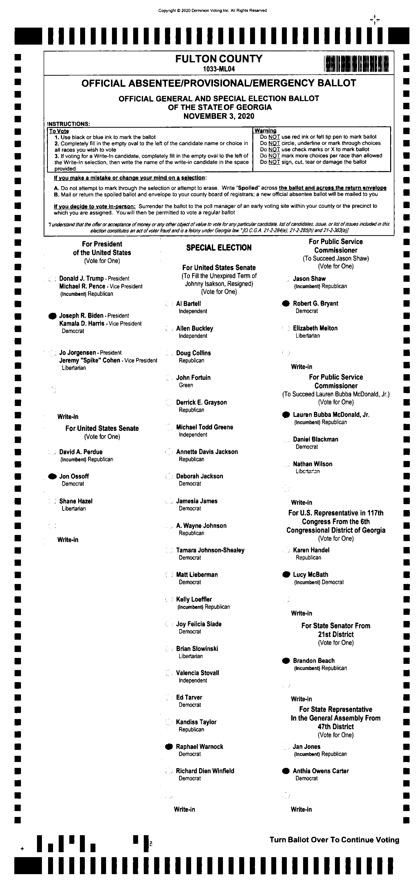 Doubled Ballot